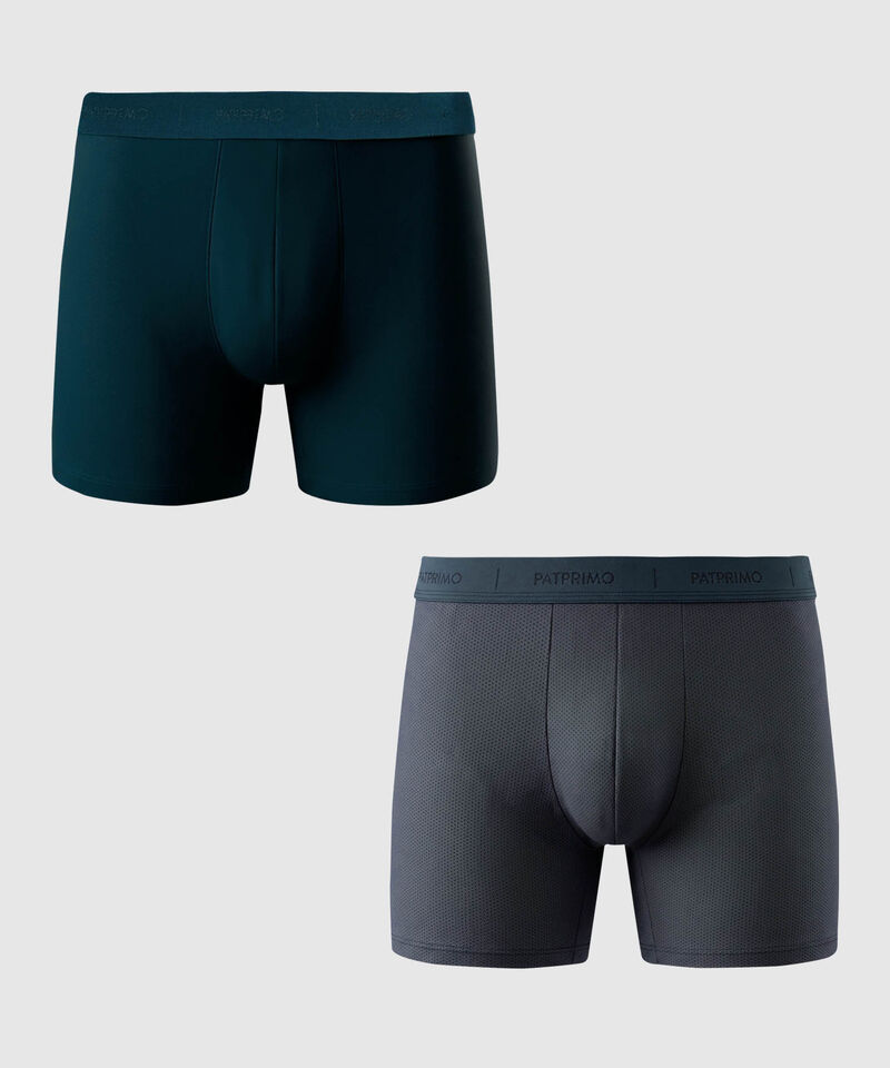 Set X2 B&oacute;xers Medios En Microfibra Hombre