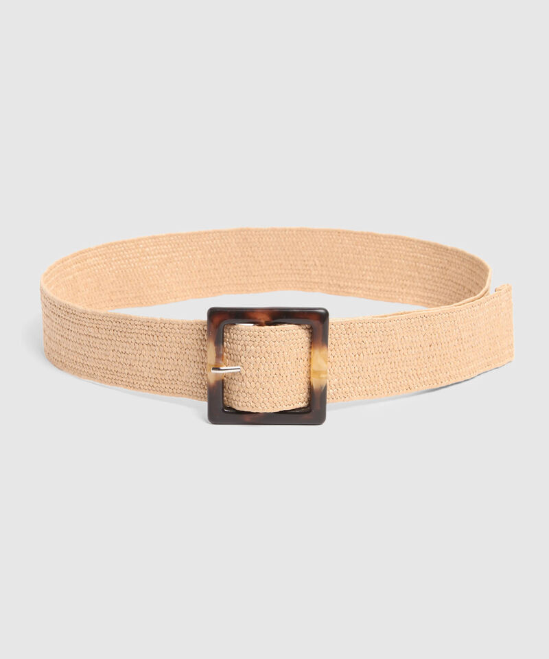 Cinturón Trenzado Para Mujer Con Hebilla Cuadrada