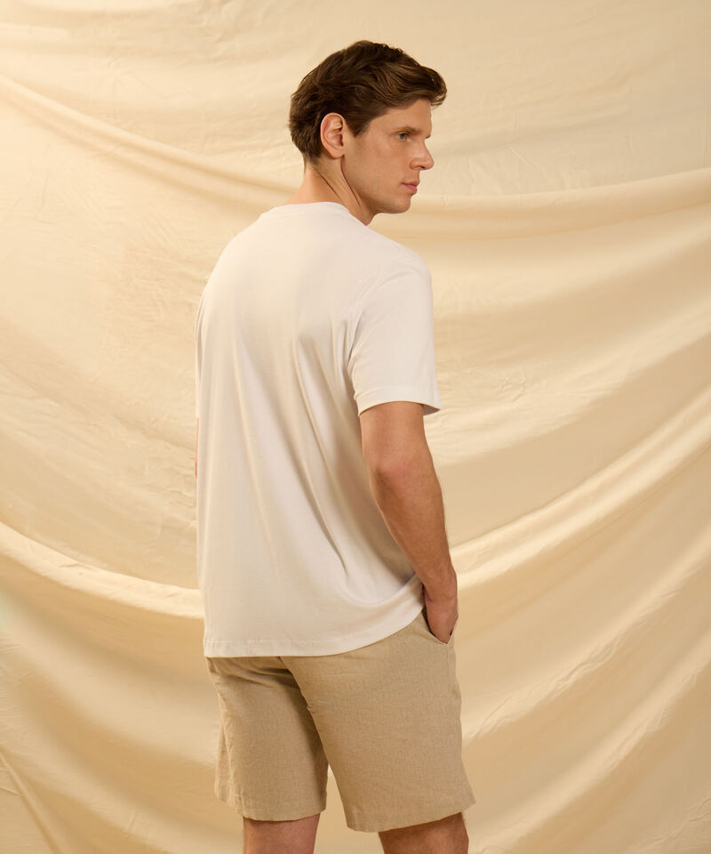 Camiseta de Algod&oacute;n Esencial para Hombre Cuello Redondo