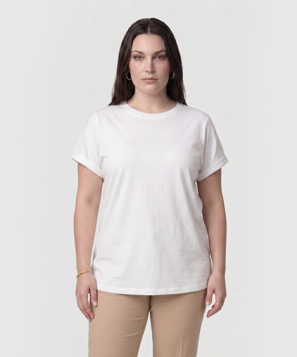Camiseta Con Bordado Lateral Para Mujer Curvy image number null