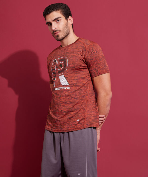 Camiseta Básica Manga Corta Cuello Redondo Jaspe Con Screen, Sport Líneas Patprimo image number null