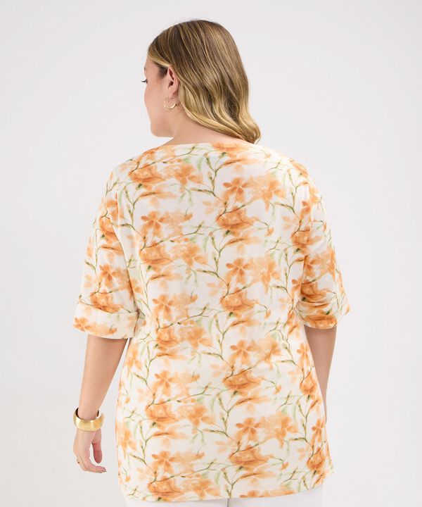 Camiseta Estampada Con Manga Corta Al Codo