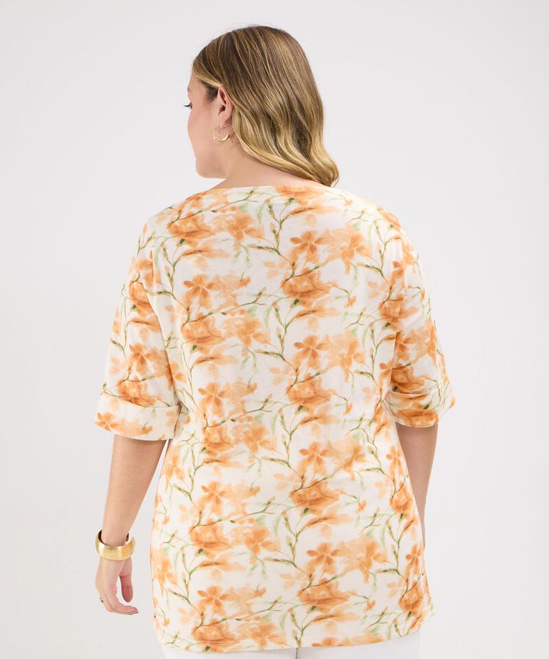 Camiseta Estampada Con Manga Corta Al Codo