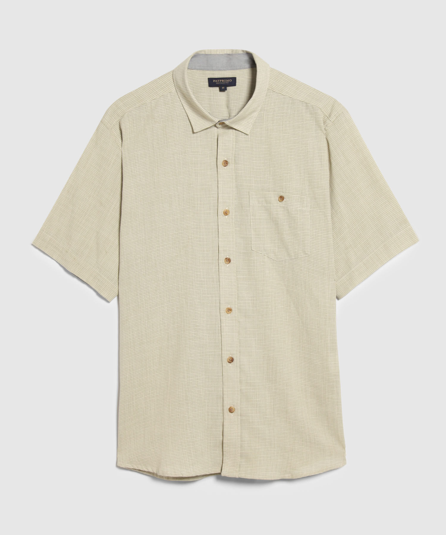 Camisa , Manga Corta Con Bolsillo