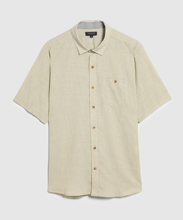 Camisa , Manga Corta Con Bolsillo
