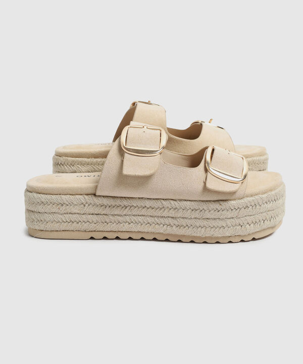 Sandalias de Plataforma con Hebillas para Mujer