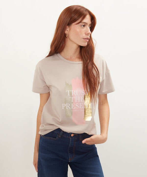 Camiseta Manga Corta Corrida Con Screen En Frente image number null
