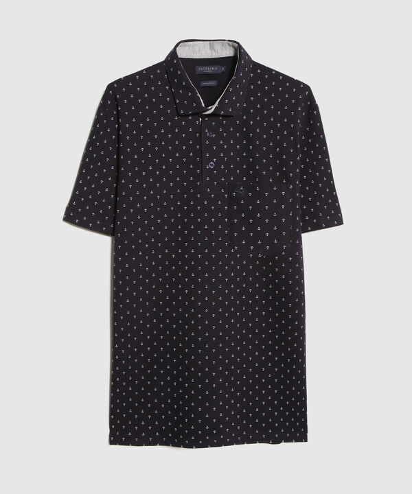 Polo Cuello Maquina Estampada