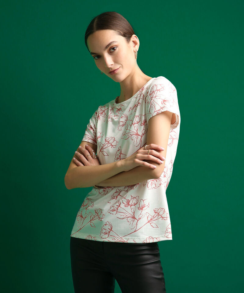 Camiseta Manga Corta Cuello Redondo Estampada