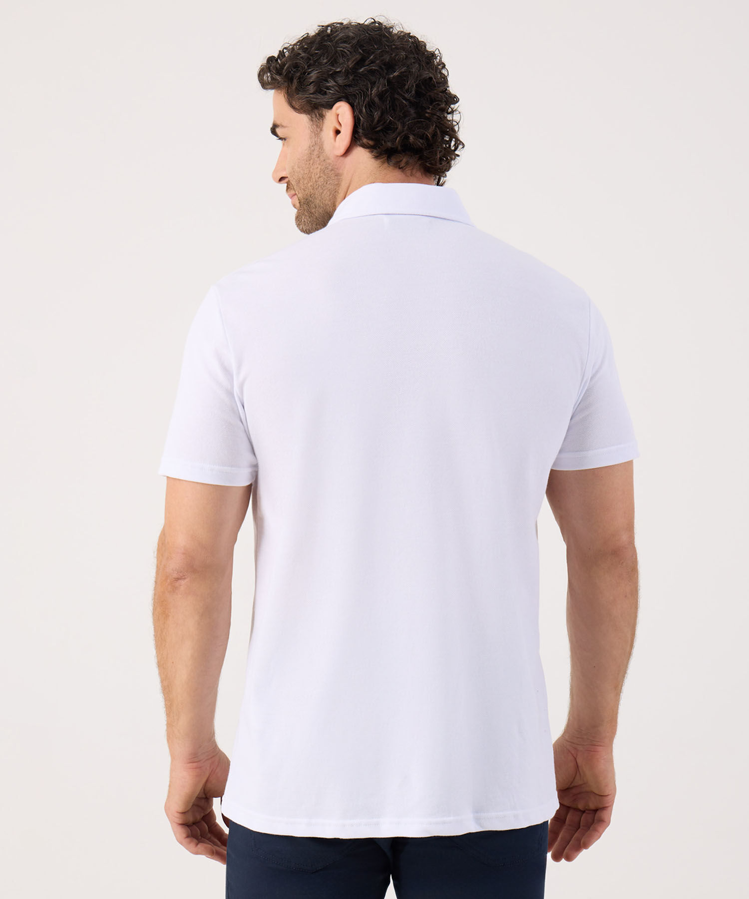 Polo Unicolor, Cuello Duro Con Bolsillo Y Silueta Regular Fit Naranja