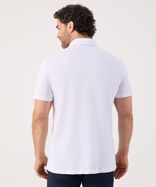 Polo Unicolor, Cuello Duro Con Bolsillo Y Silueta Regular Fit Naranja