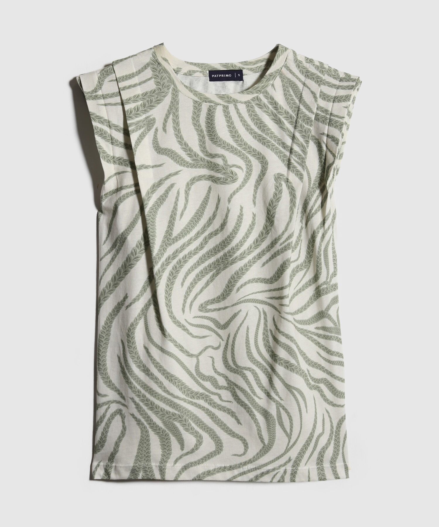 Camiseta Estampada Con Alforzas
