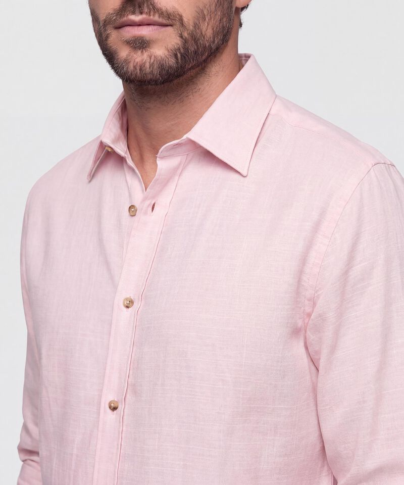 Camisa Unicolor Manga Larga para Hombre