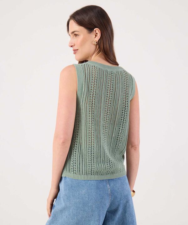 Top Tipo Chaleco Con Textura 