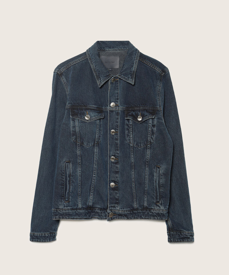 Chaqueta Trucker Tono Azul Oscuro
