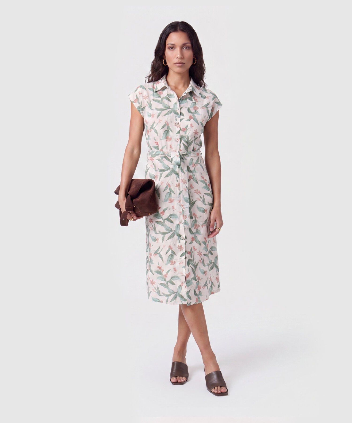 Vestido Camisero Ajustable Para Mujer
