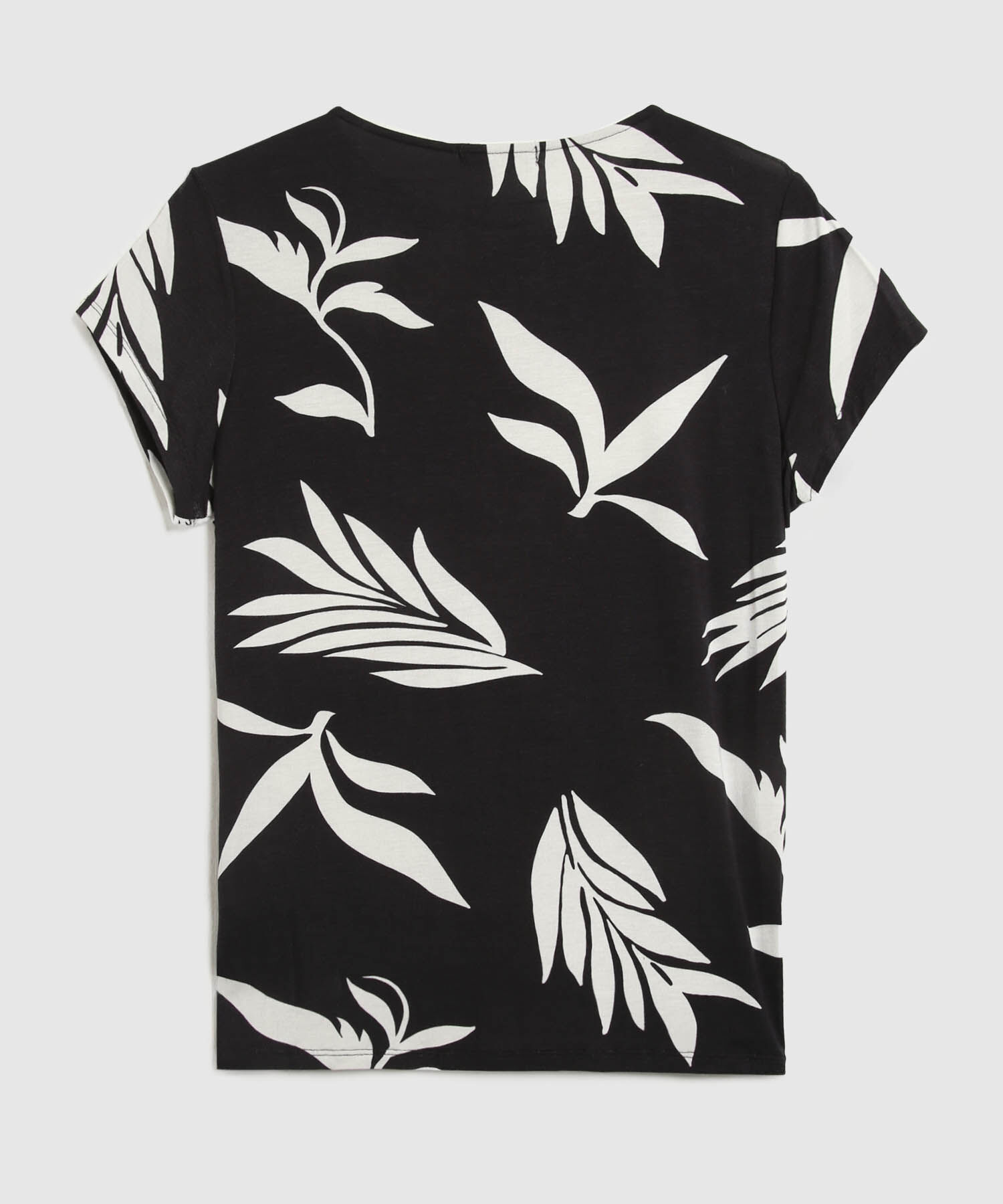 Camiseta Estampado De Hojas