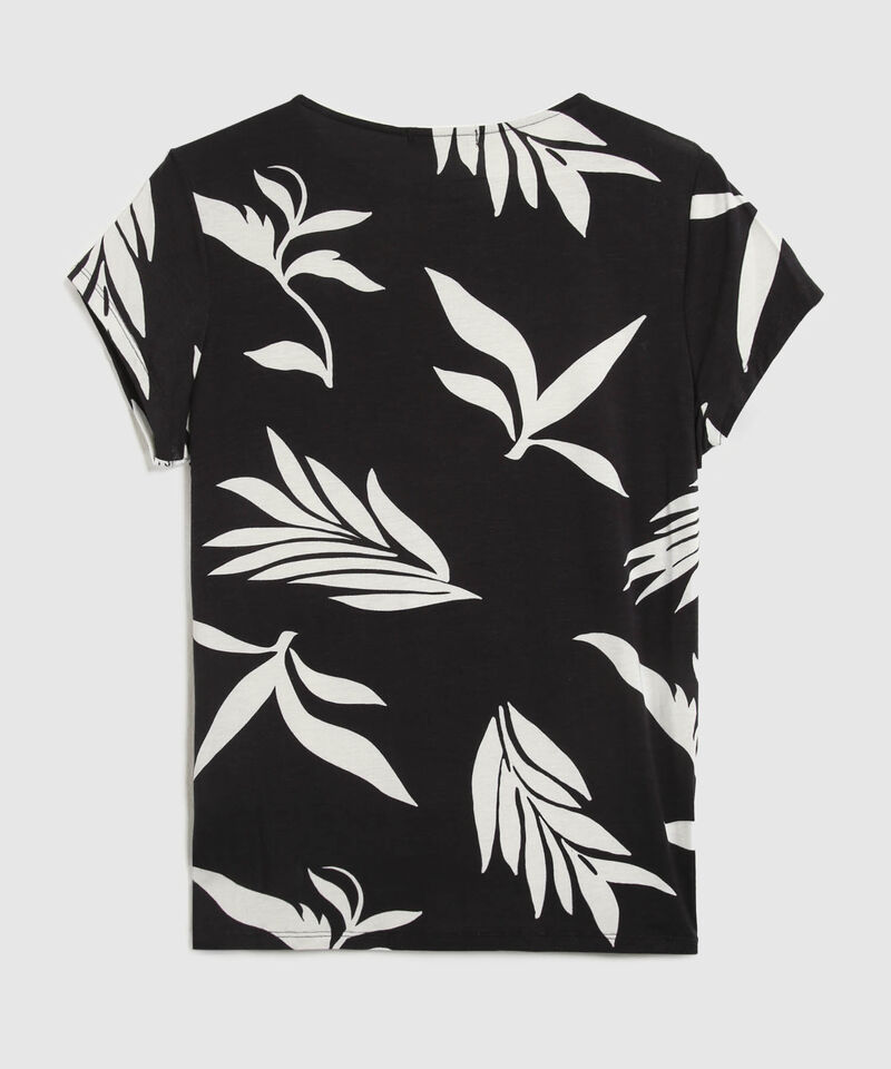 Camiseta Estampado De Hojas