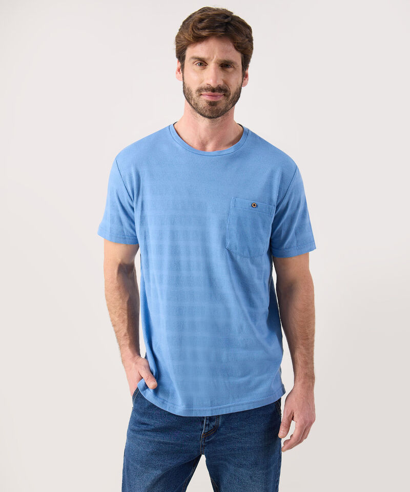 Camiseta Unicolor Con Bolsillo 