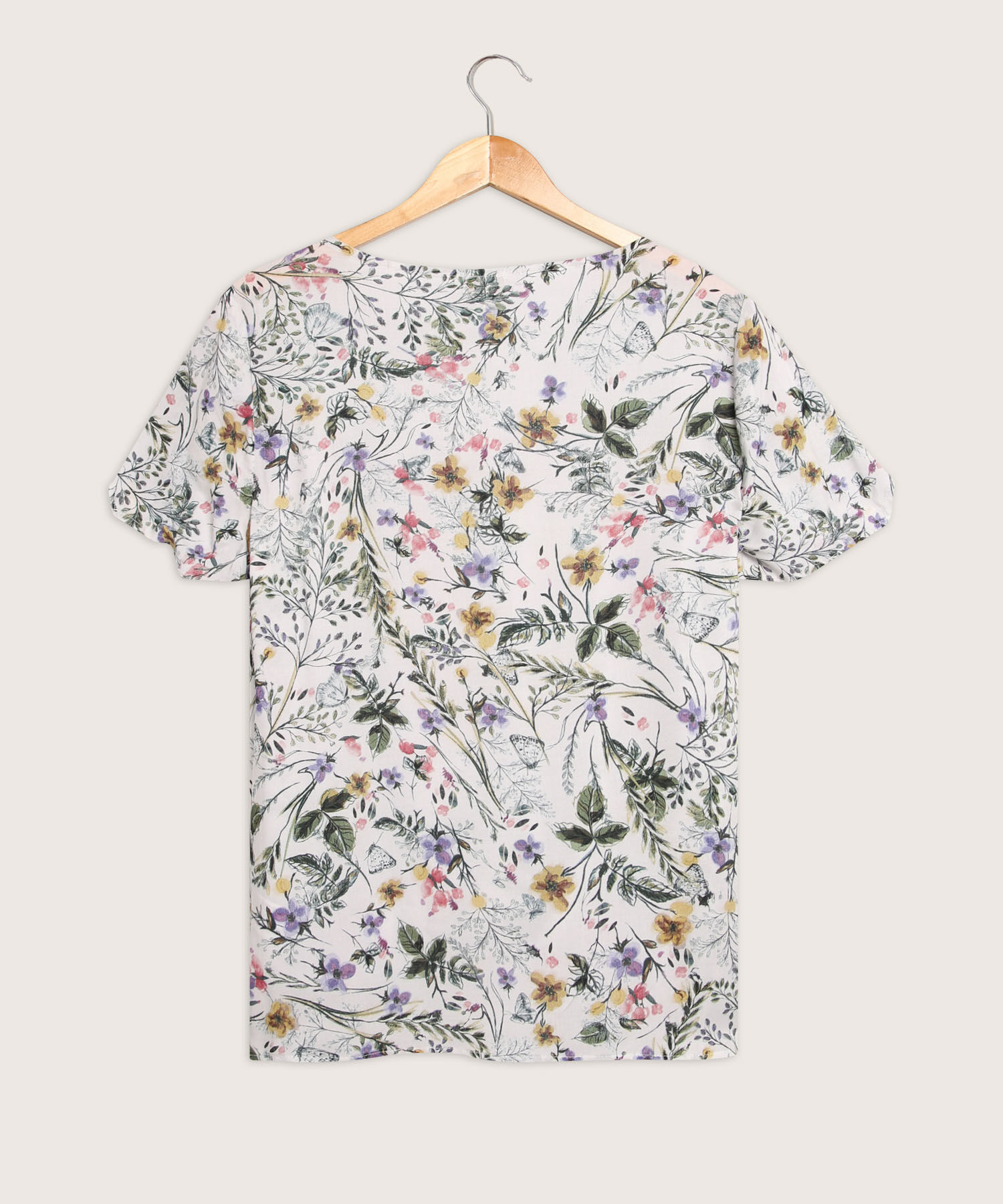 Blusa Estampada Cuello Redondo