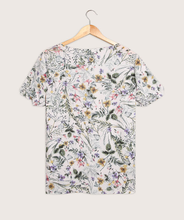 Blusa Estampada Cuello Redondo