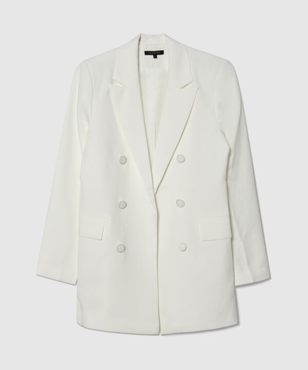 Blazer Abierto Con Botones Decorativos