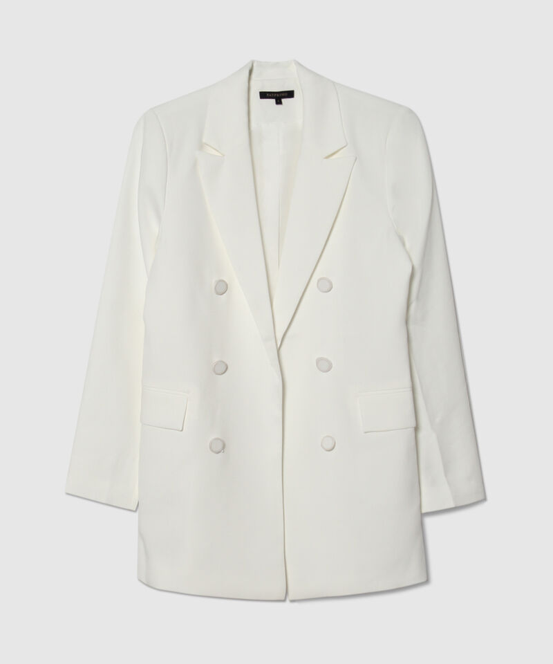 Blazer Abierto Con Botones Decorativos