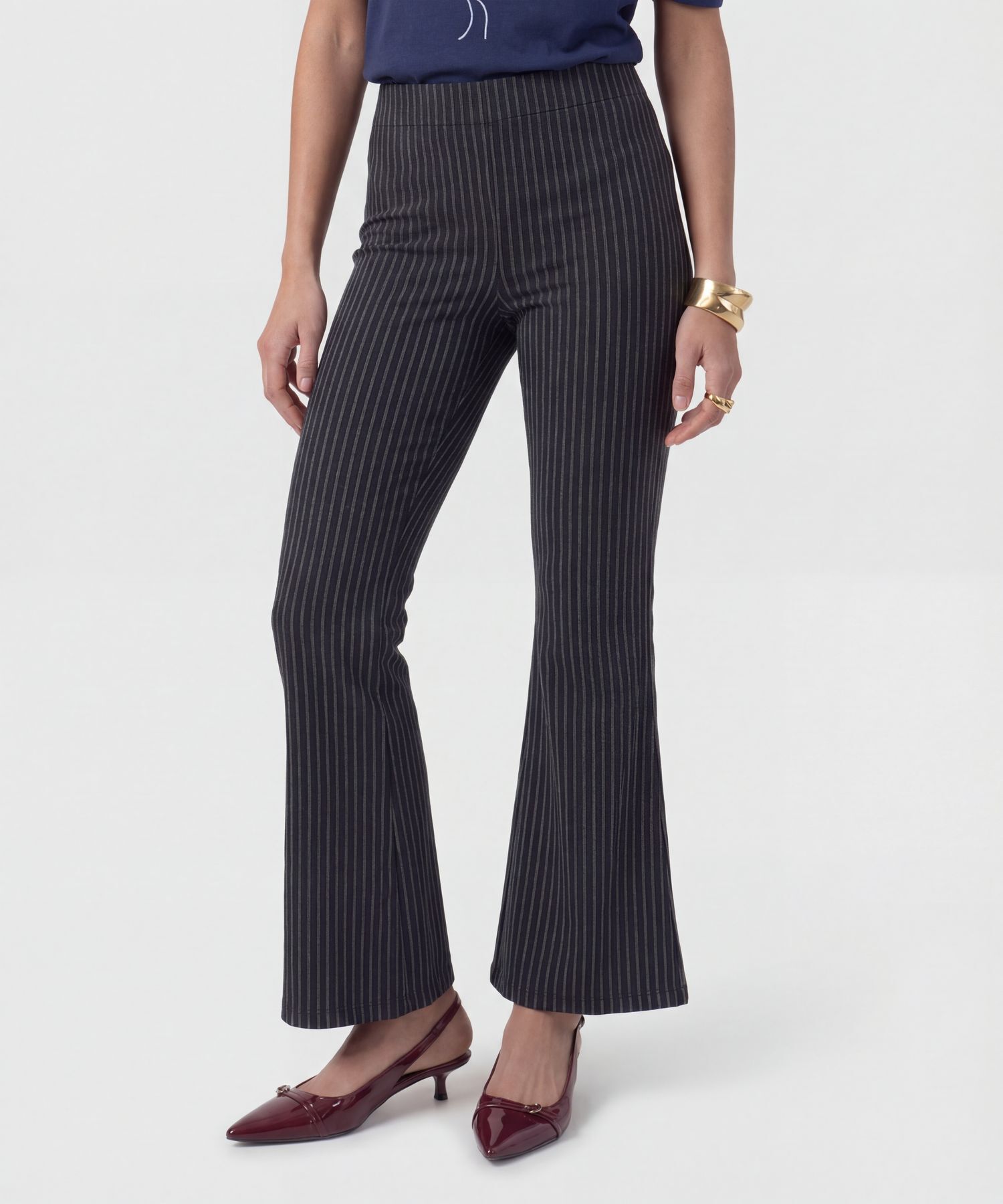 Leggings Flare De Pretina El&aacute;stica Mujer