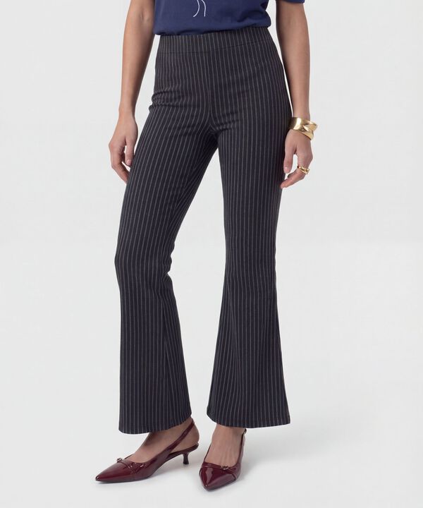 Leggings Flare De Pretina El&aacute;stica Mujer image number null