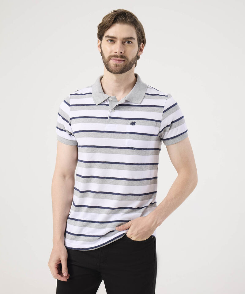 Polo Cuello Tejido Con Bolsillo Preteñida