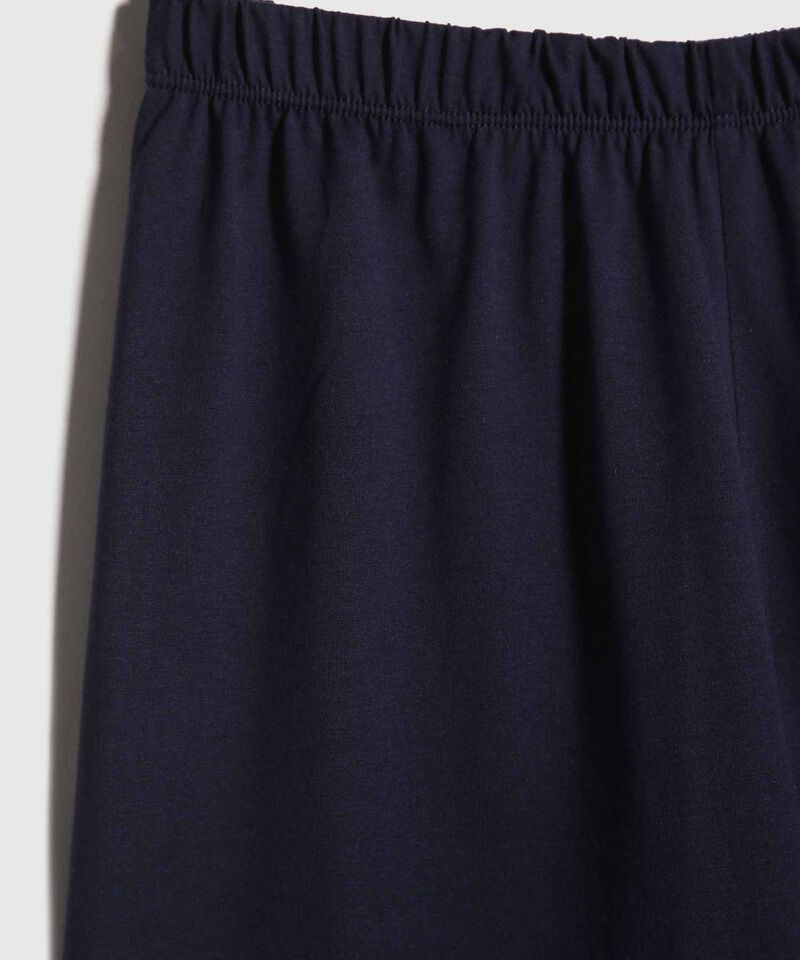 Pijama Junior Camiseta M/C Cuello Redondo/Pantaloneta Unicolor - Lineas