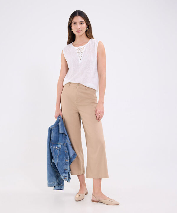 Pantalon unicolor para mujer image number null