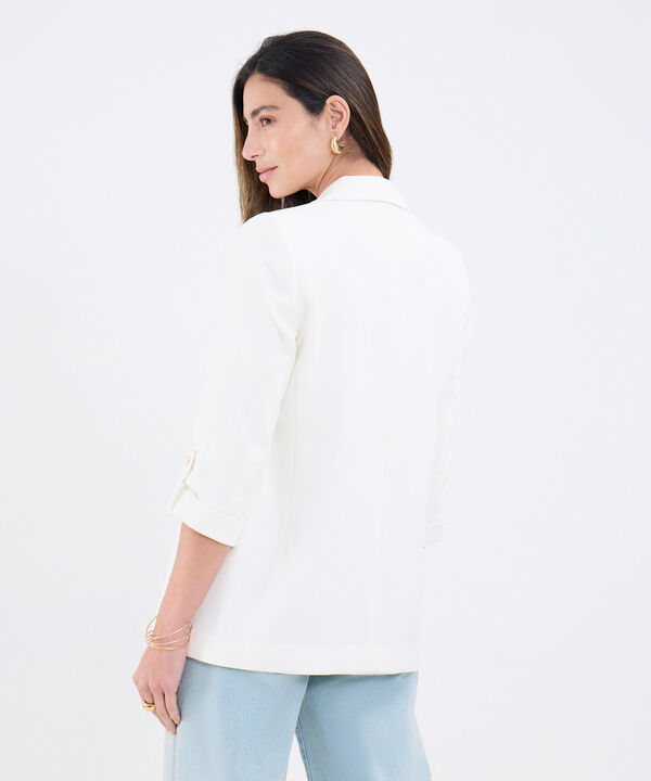 Blazer Unicolor Con Solapa