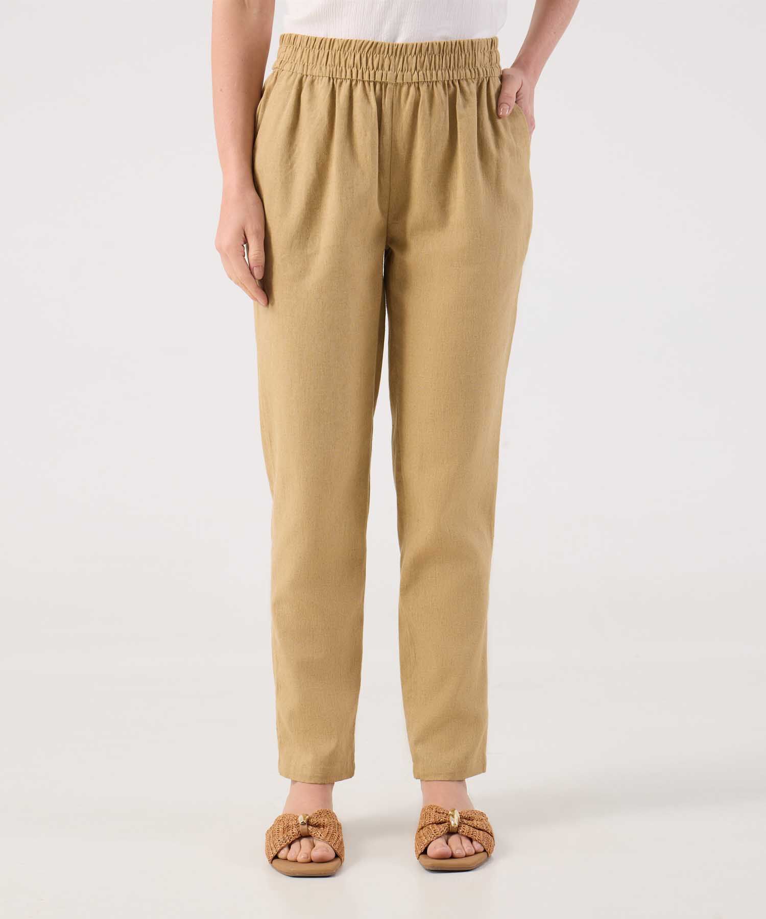 Pantalón en Efecto Lino