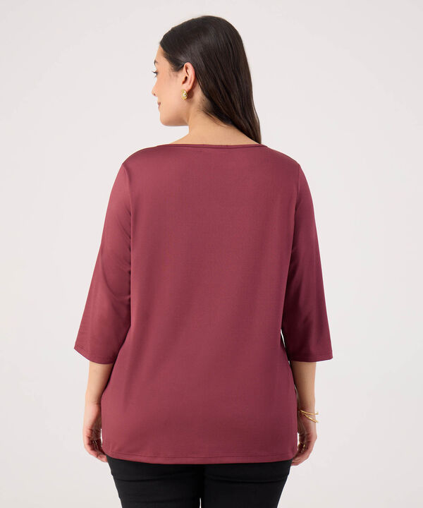 Camiseta Unicolor Para Mujer