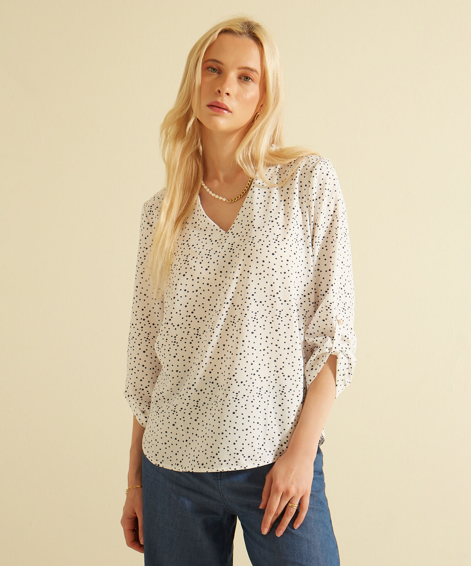 Blusa Manga 3/4 Estampada Monoproducto