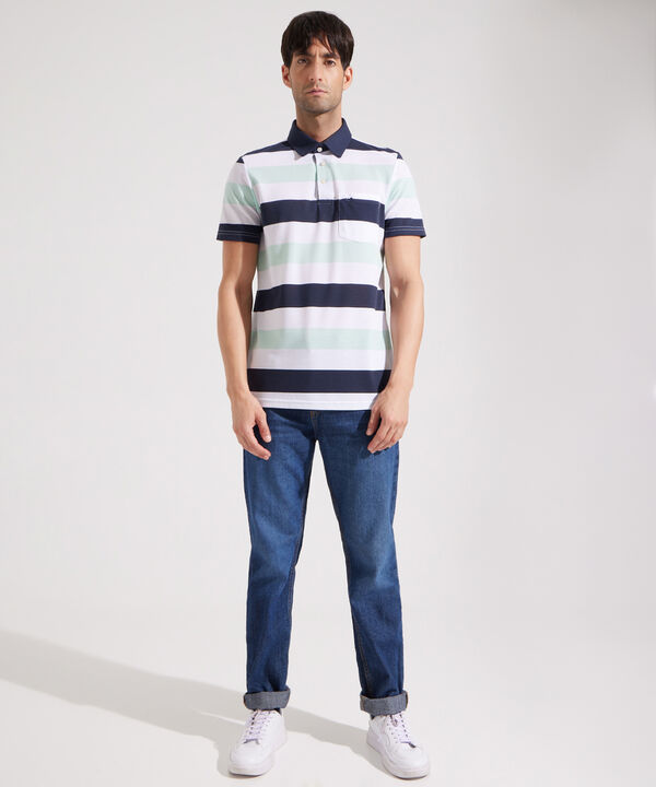 Polo  Cuello Duro, Con Bolsillo Y Silueta Slim Fit, Campiello