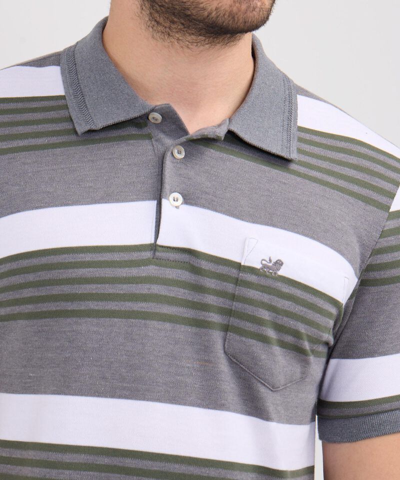 Polo Preteñida Cuello Y Puños Tejidos Con Bolsillo