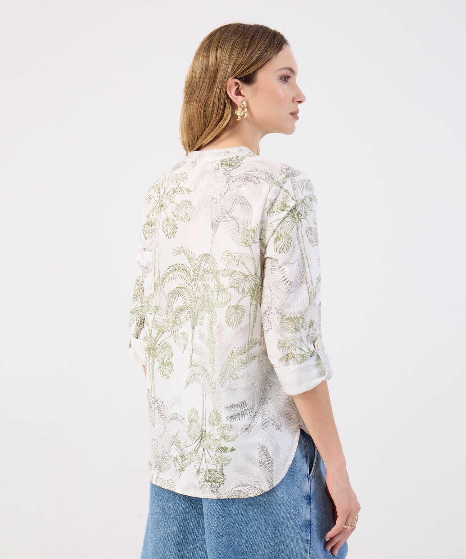 Blusa Para Mujer Estampada Cuello Nerú