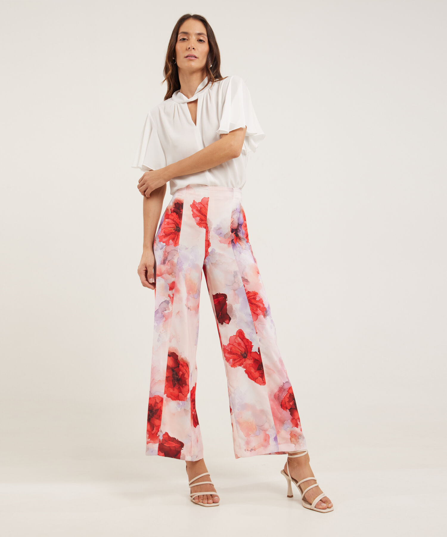 Pantalón Moda Satinado Estampado