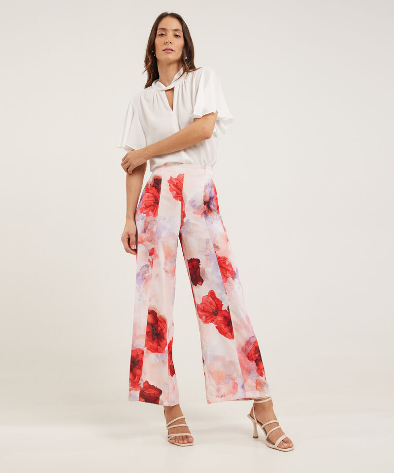 Pantalón Moda Satinado Estampado