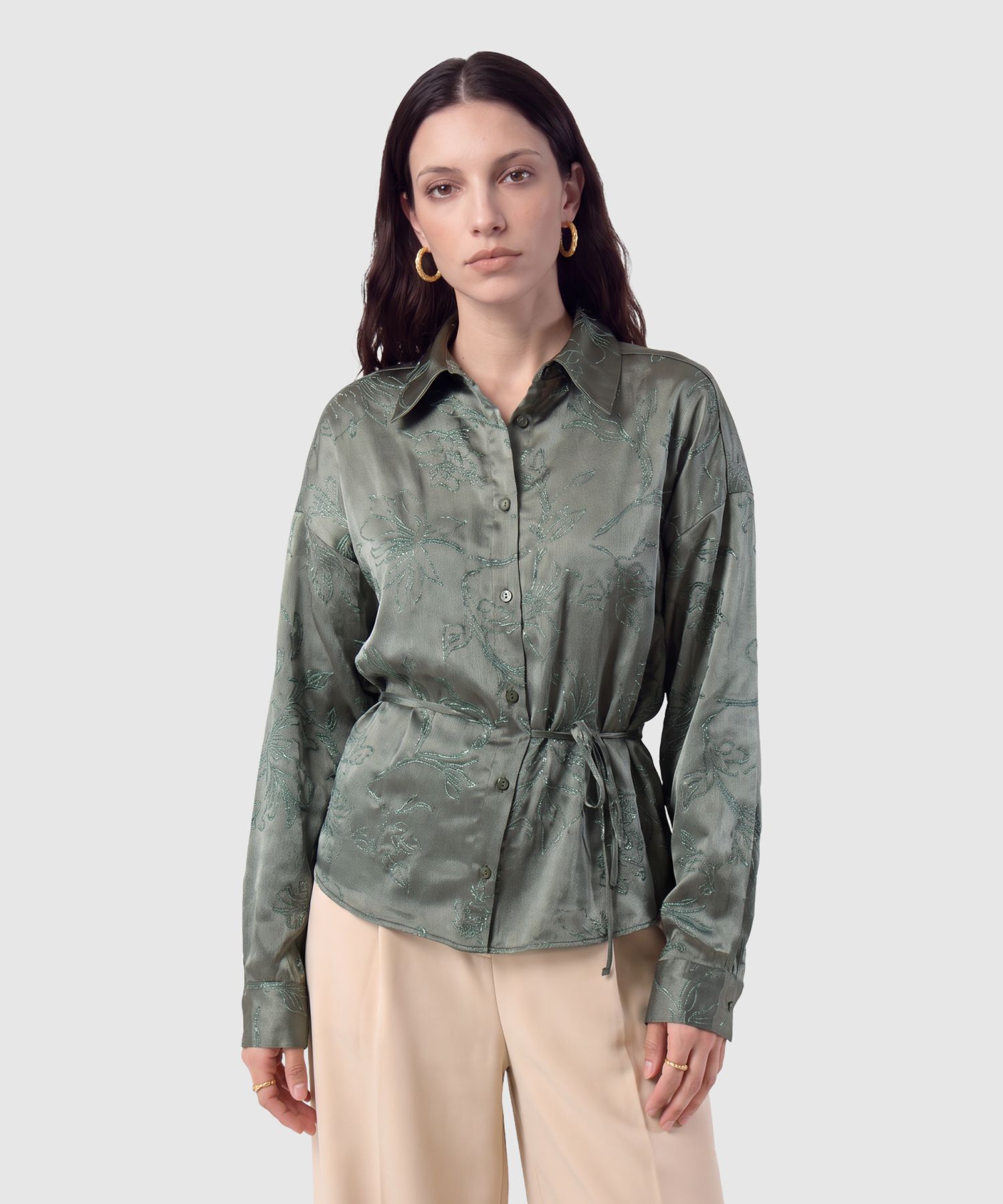 Camisa Amarre En Cintura Para Mujer