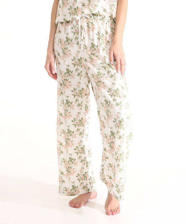 Pijama  Camiseta Resort Estampada Con Pantalón Largo Estampado