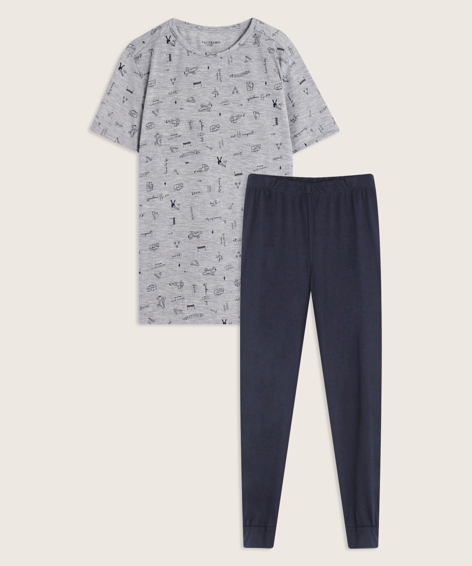 Pijama Corto /Largo. Camiseta Estampada