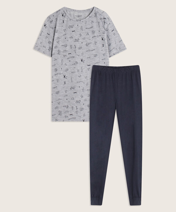 Pijama Corto /Largo. Camiseta Estampada