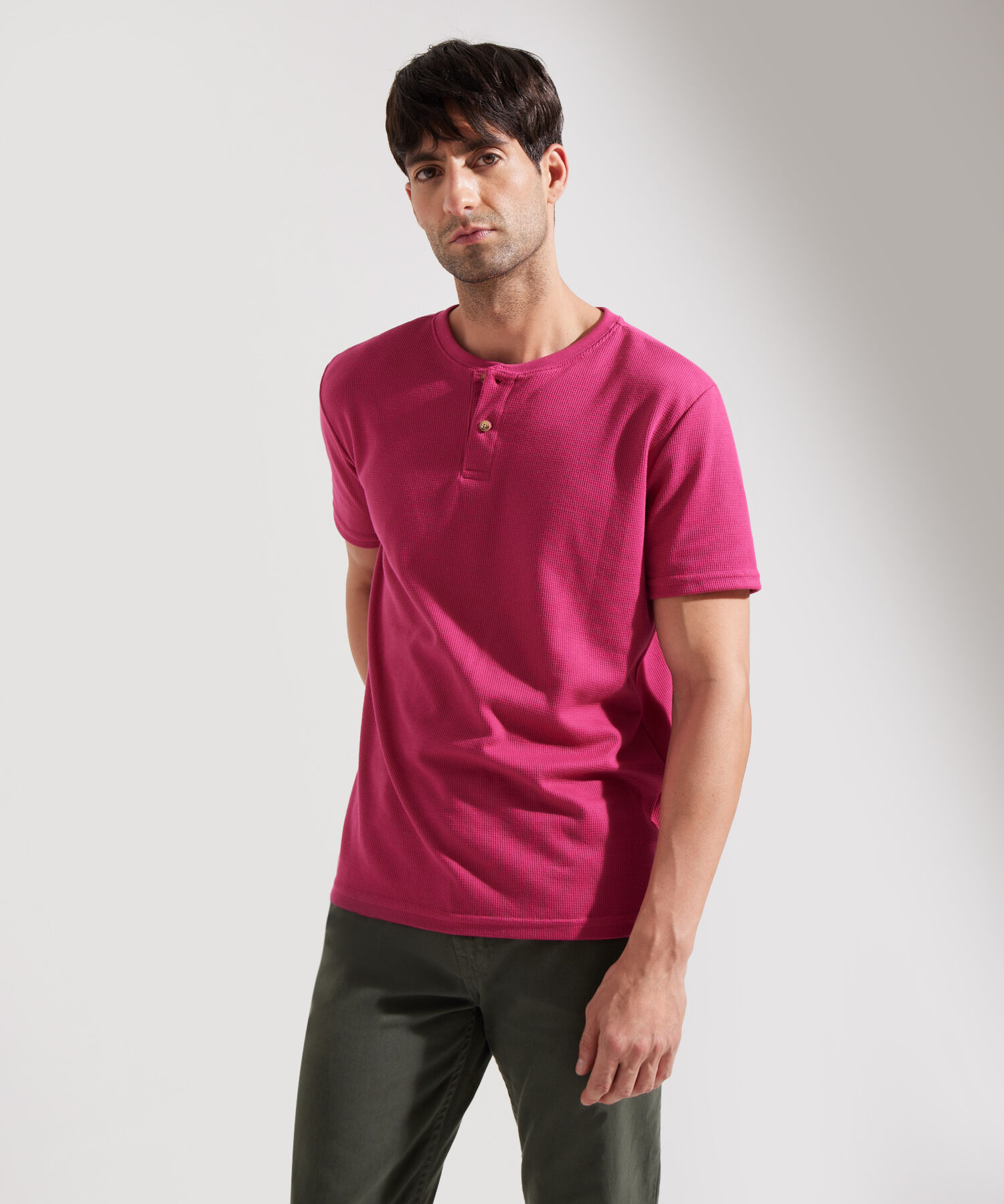 Camisetas cuello henley shop