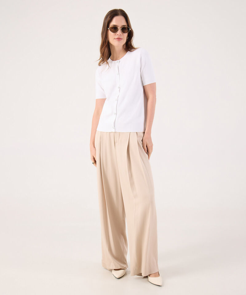 Camiseta Unicolor Con Botones