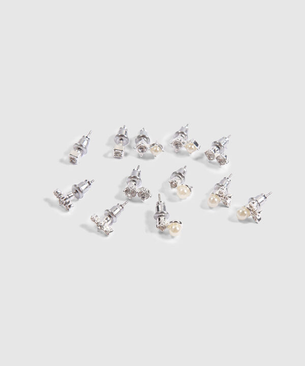 Set x 6 Aretes Plateados image number null