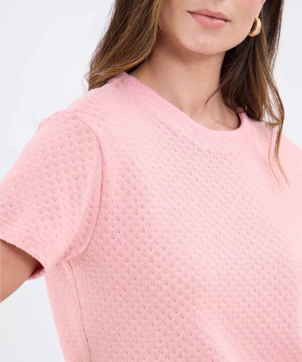 Camiseta Unicolor Cuello Redondo image number null