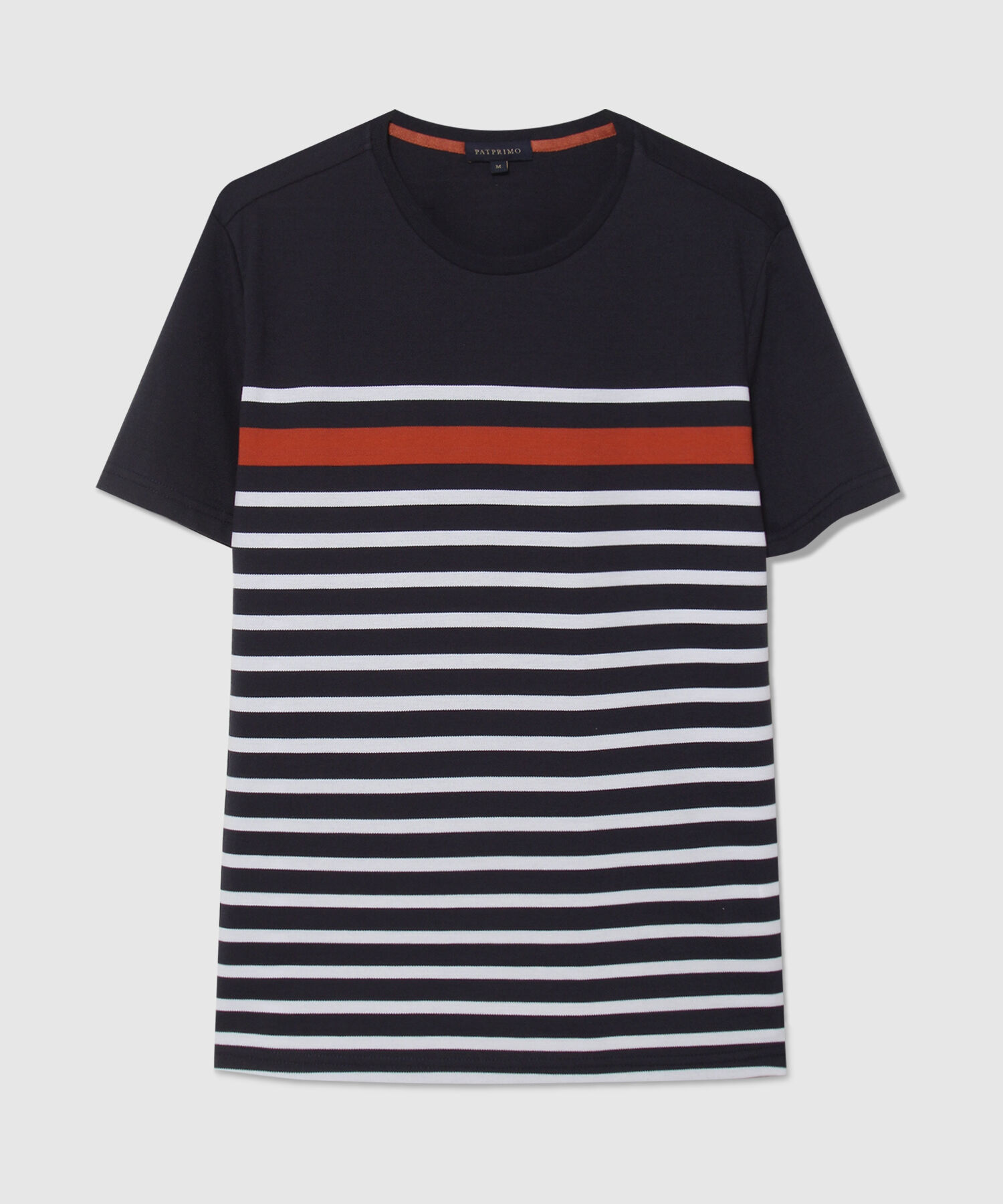 Camiseta Cuello Redondo De Rayas